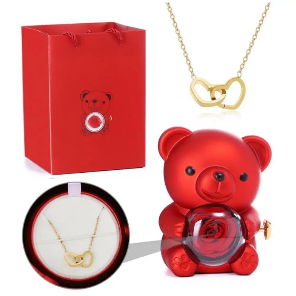 Ours, collier et sac cadeau